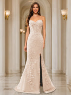 Phaedra champagne alternate front view 2 prom dress
