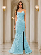 Phaedra sky blue alternate front view 2 prom dress