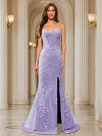 Phaedra lilac front view prom dress