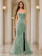 Phaedra sage green alternate front view 2 prom dress