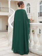 Delia Elise Hunter Green back view mother of the bride dress
