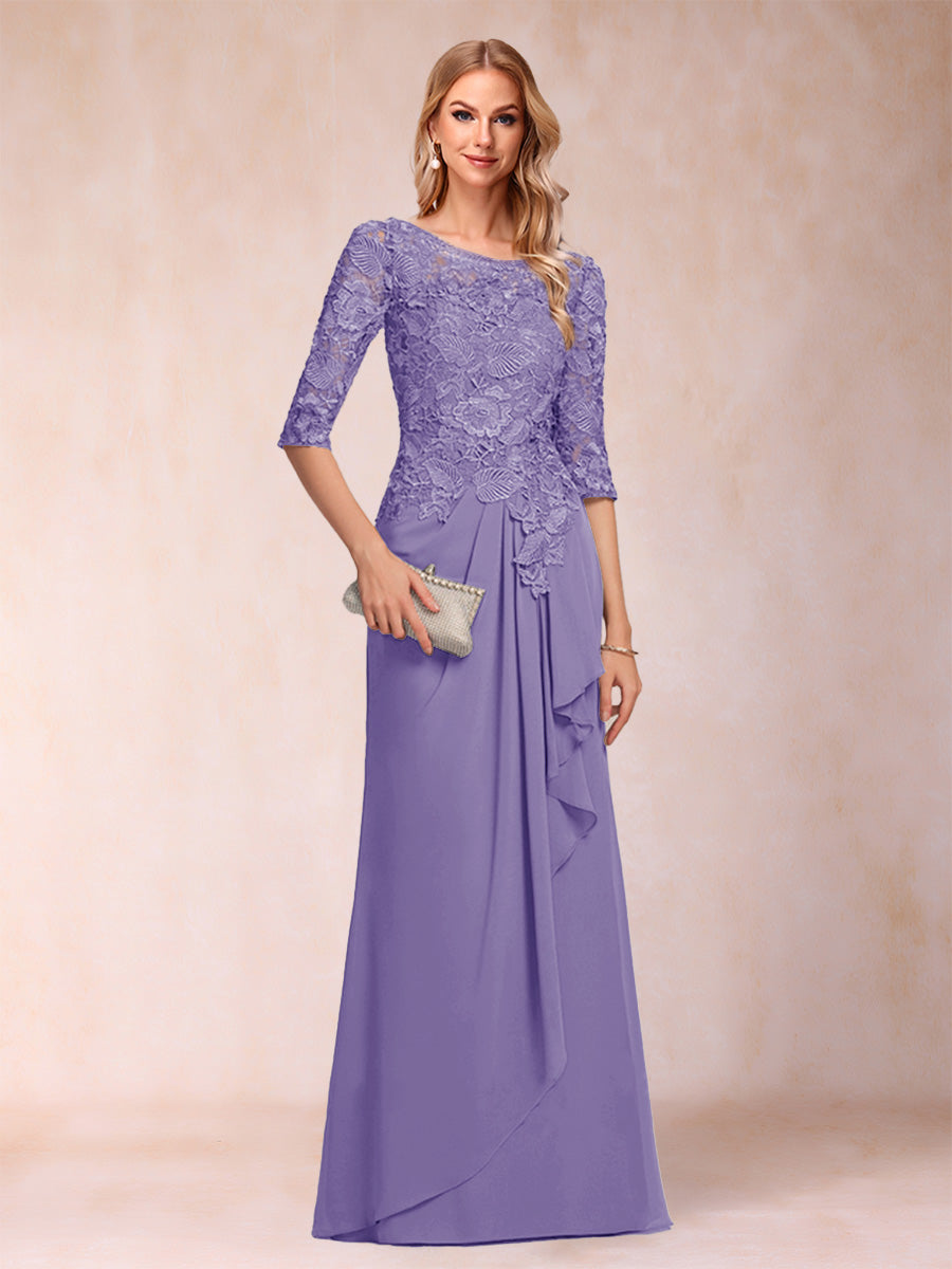Desiree Mae Lilac front view mother of the bride dress