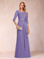 Desiree Mae Lilac front view mother of the bride dress