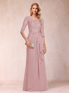 Desiree Mae Mauve front view mother of the bride dress