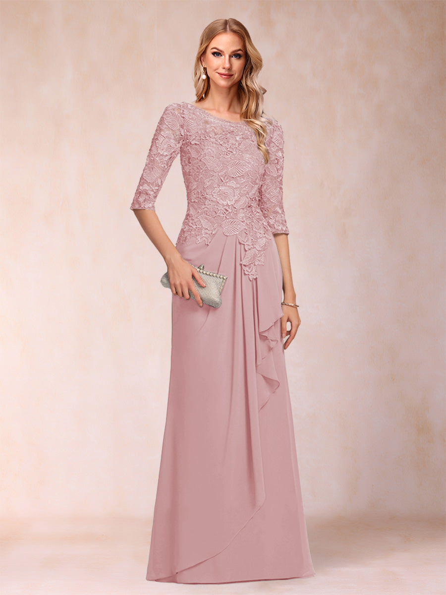 Desiree Mae Mauve front view mother of the bride dress