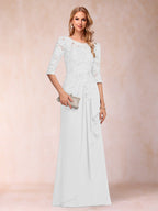 Desiree Mae Ivory back view mother of the bride dress