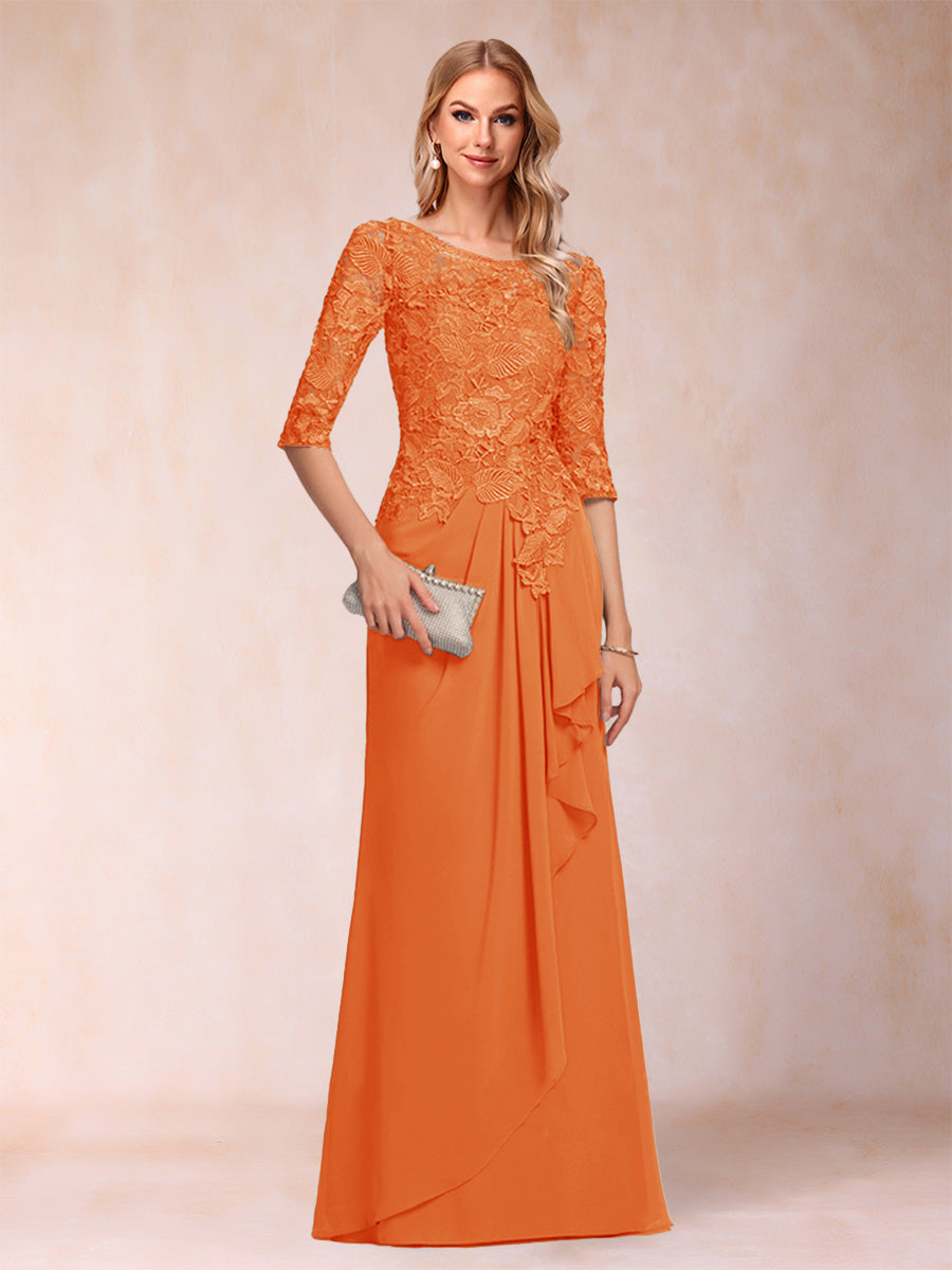 Desiree Mae Orange front view mother of the bride dress