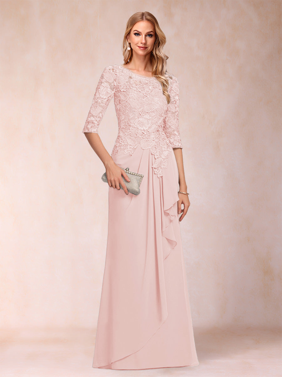 Desiree Mae Pearl Pink back view mother of the bride dress