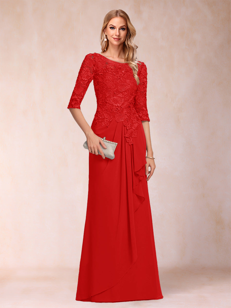 Desiree Mae Red front view mother of the bride dress