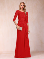 Desiree Mae Red front view mother of the bride dress