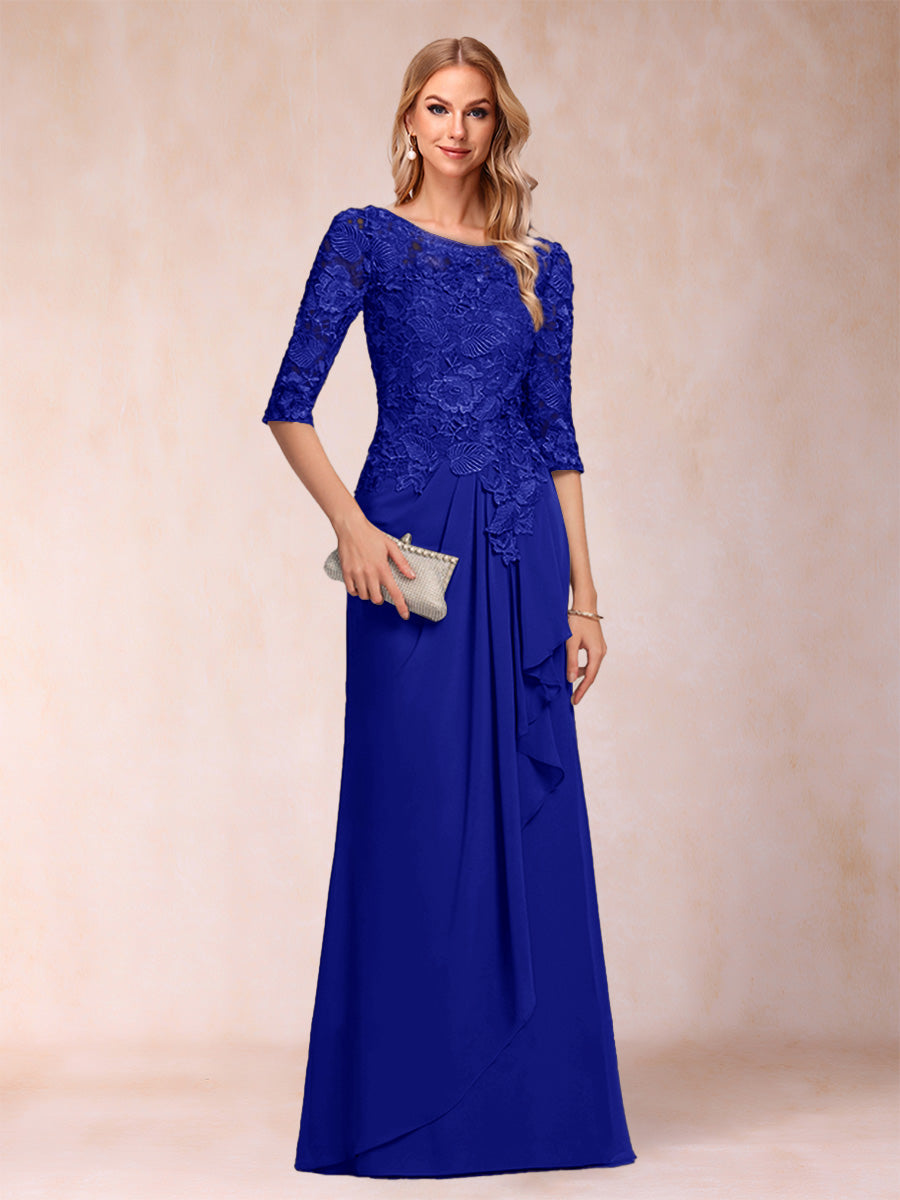 Desiree Mae Royal Blue side view mother of the bride dress
