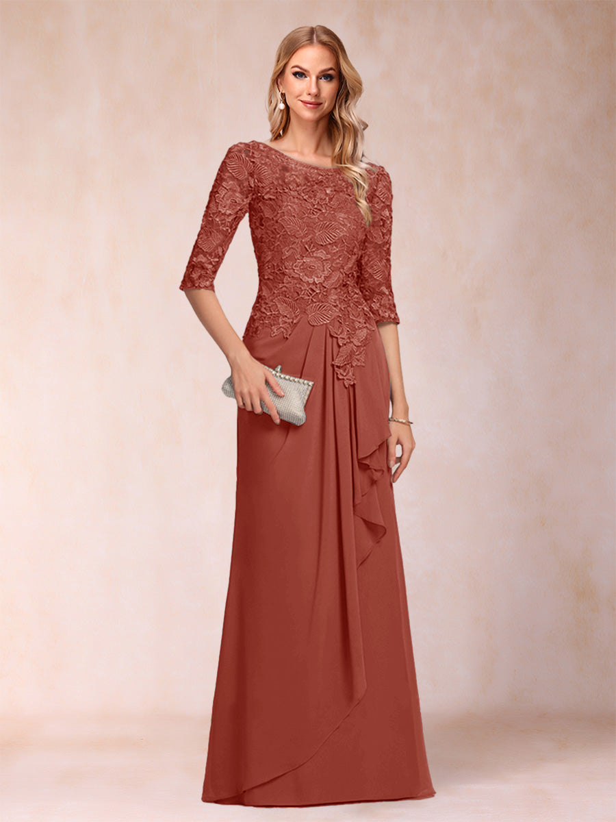 Desiree Mae Rust front view mother of the bride dress