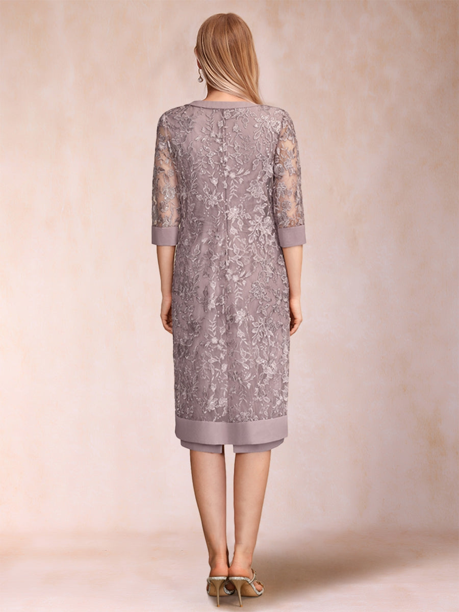 Delphine wisteria back view mother of the bride dress