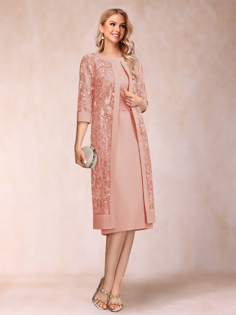 Delphine dusty rose alternate front view 2 mother of the bride dress