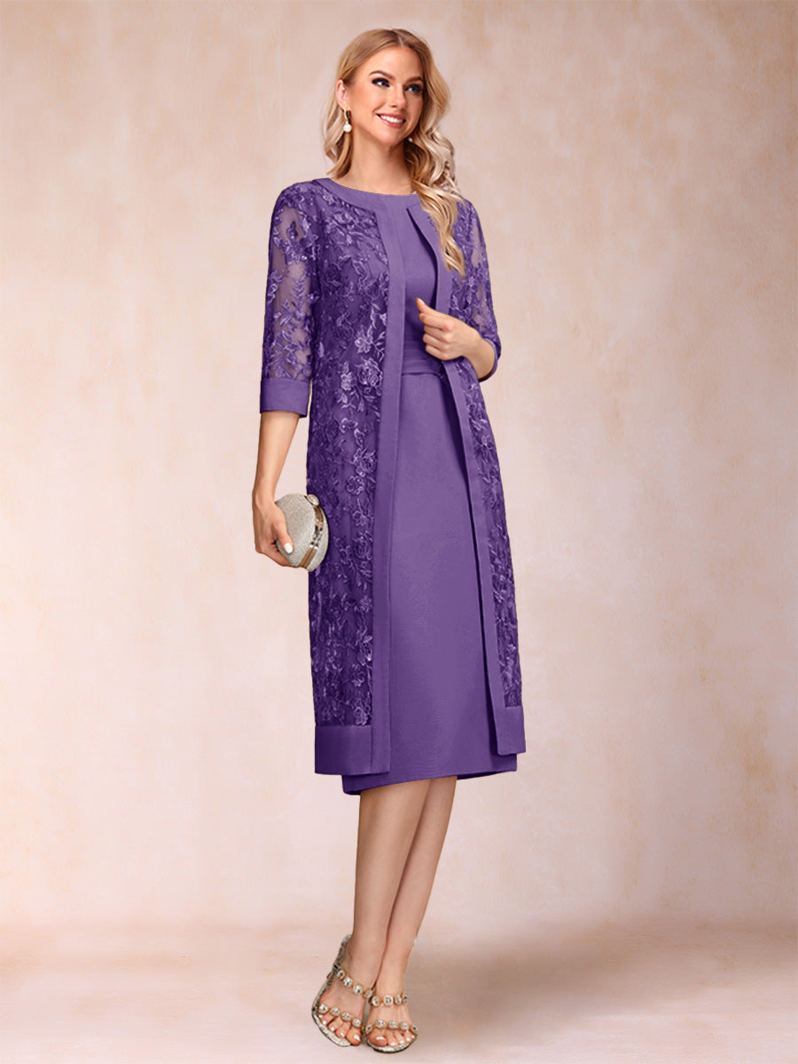 Delphine regency front view mother of the bride dress