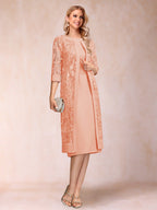 Delphine coral alternate front view 2 mother of the bride dress