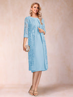 Delphine sky blue alternate front view 3 mother of the bride dress