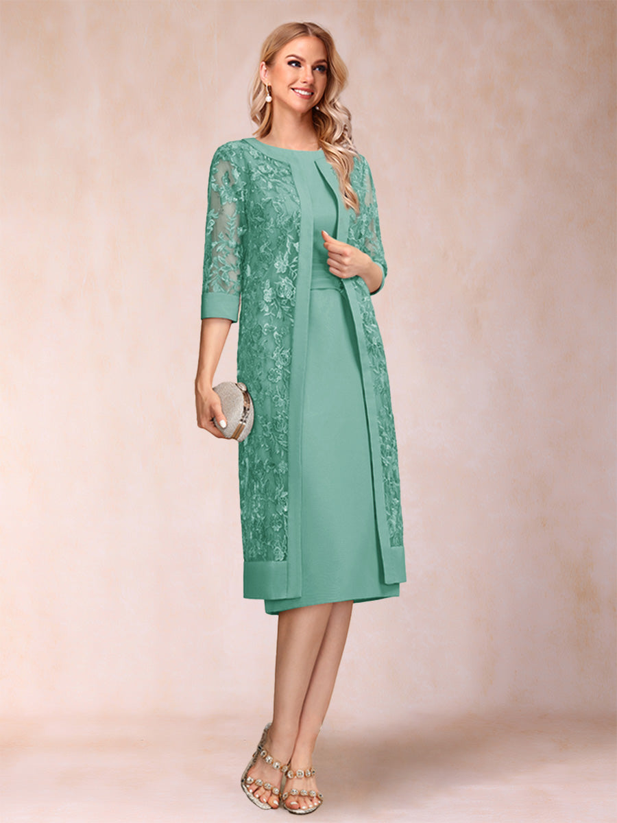 Delphine pool blue alternate front view 2 mother of the bride dress