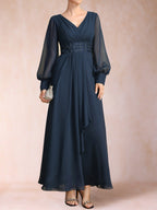 Hilda Mae Navy Blue side view mother of the bride dress