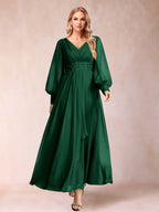 Hilda Mae Emerald front view mother of the bride dress