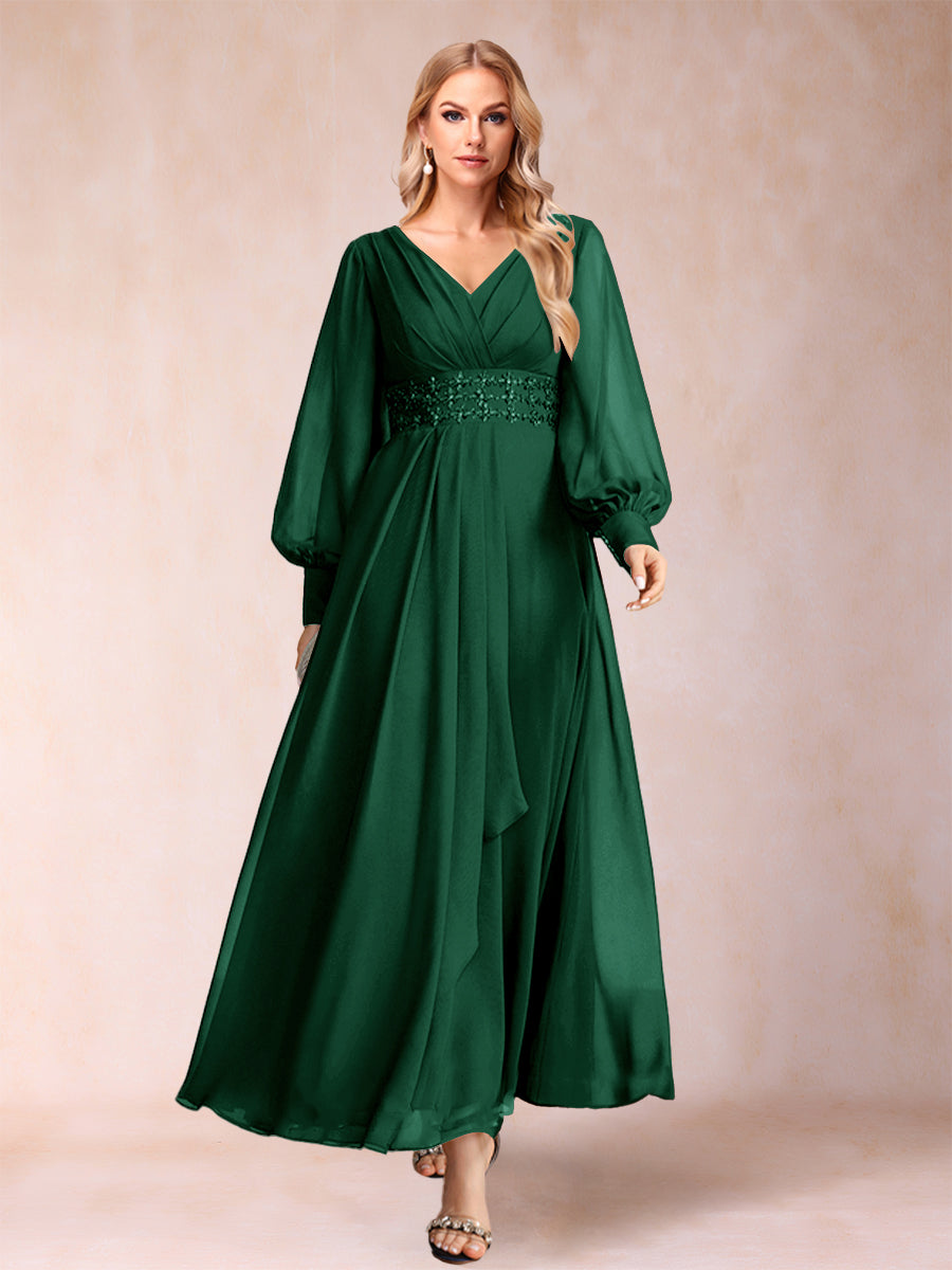 Hilda Mae Emerald front view mother of the bride dress