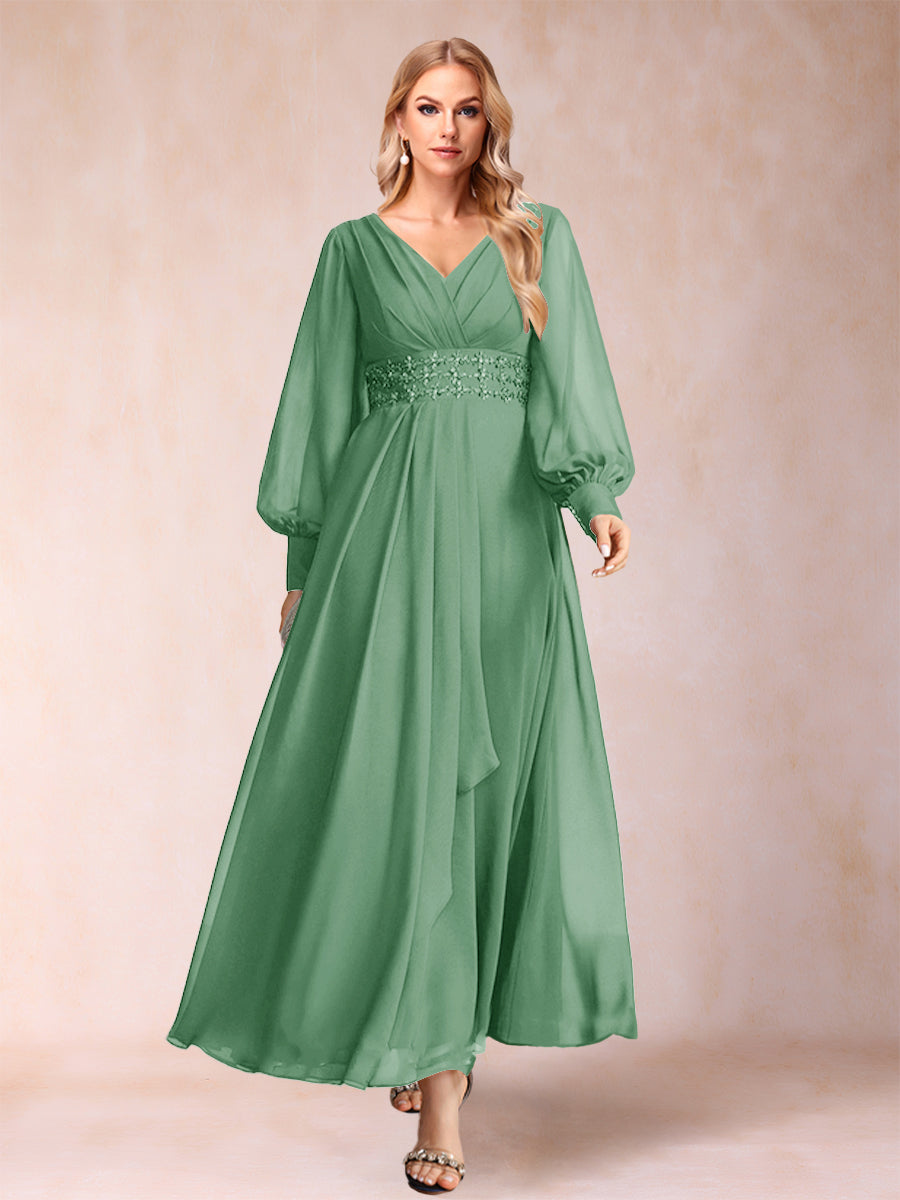 Hilda Mae Eucalyptus front view mother of the bride dress