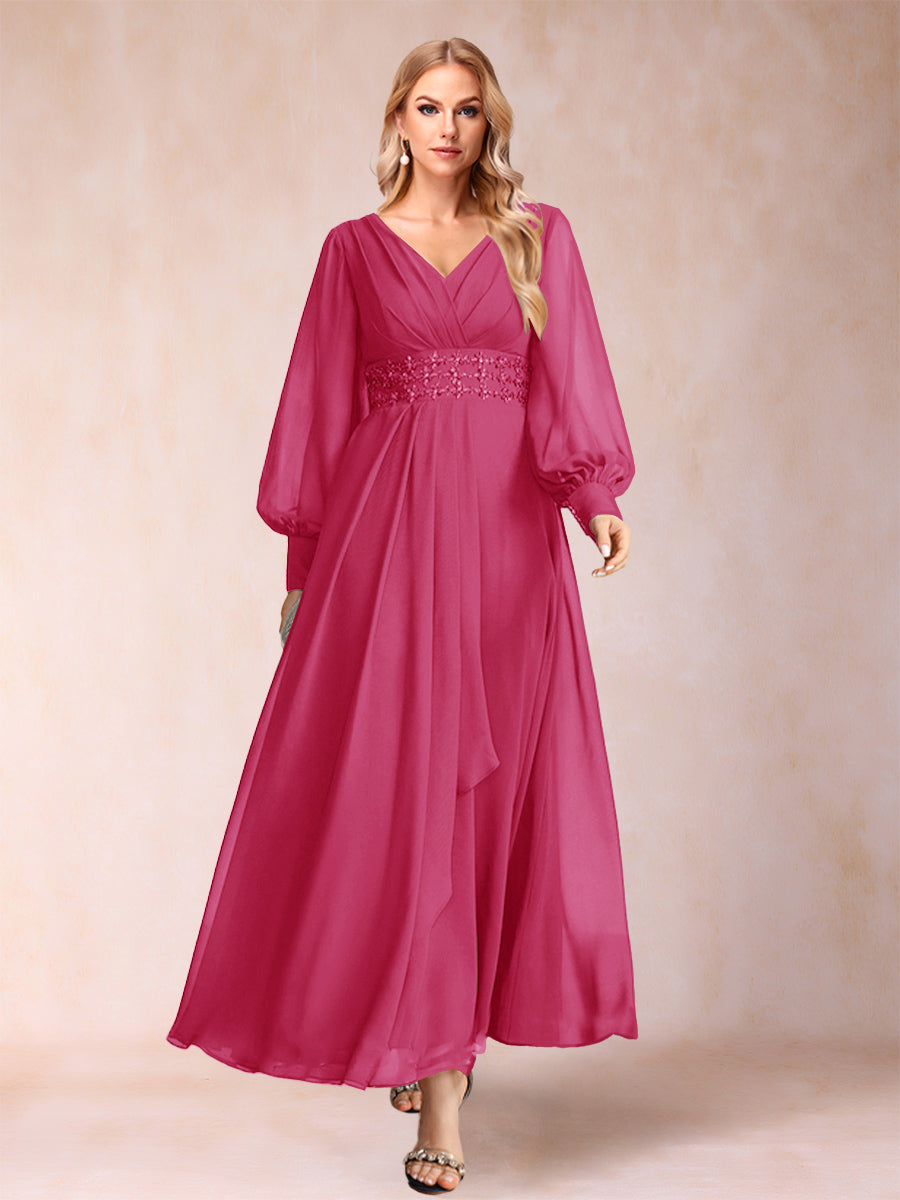 Hilda Mae Fuchsia front view mother of the bride dress