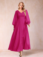 Hilda Mae Fuchsia back view mother of the bride dress