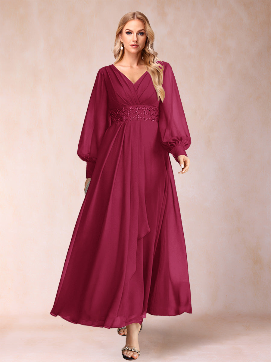 Hilda Mae Burgundy back view mother of the bride dress