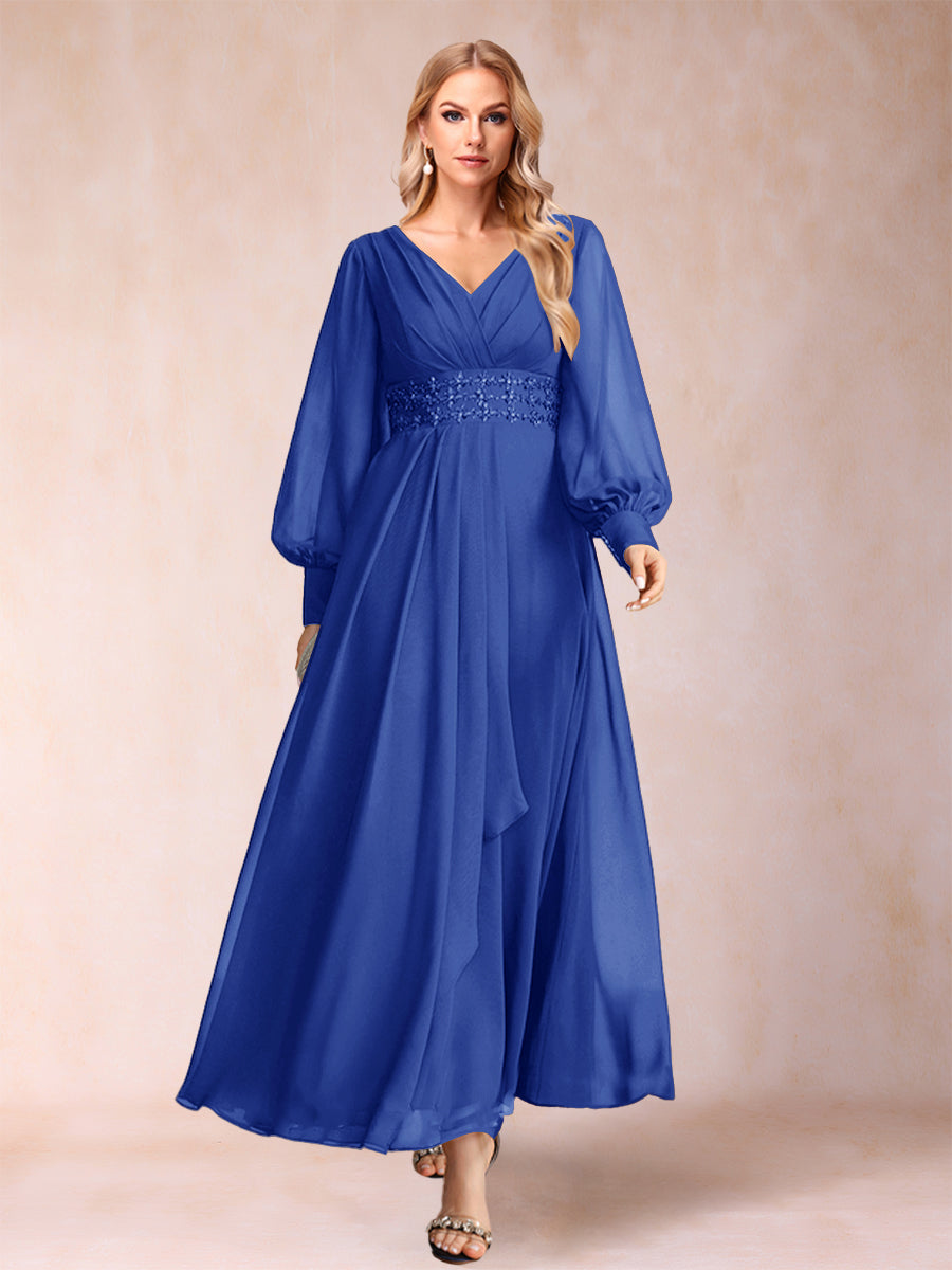 Hilda Mae Royal Blue back view mother of the bride dress