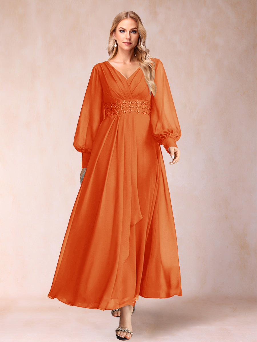 Hilda Mae Orange front view mother of the bride dress