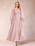 Hilda Mae Pearl Pink back view mother of the bride dress