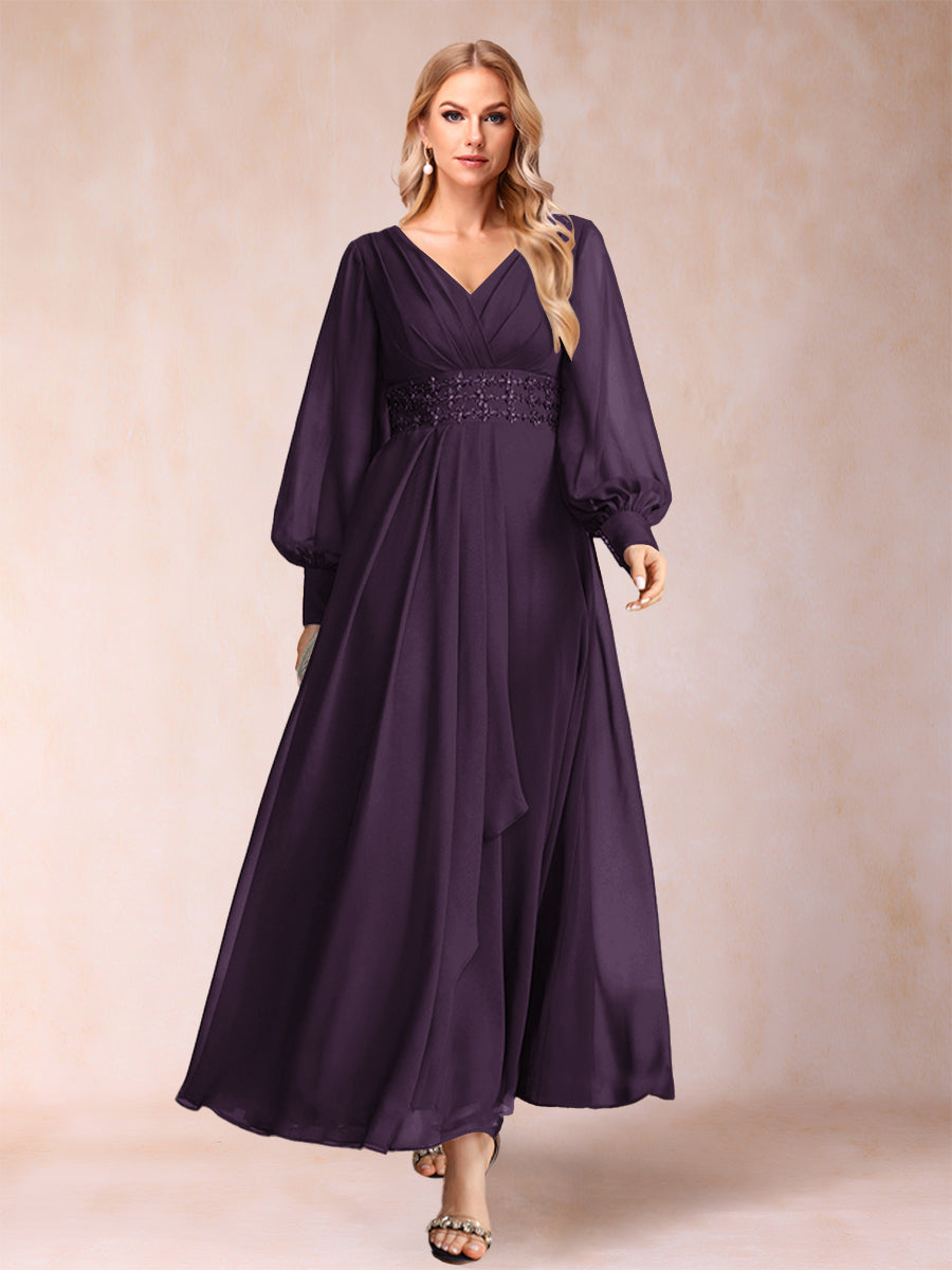 Hilda Mae Plum back view mother of the bride dress