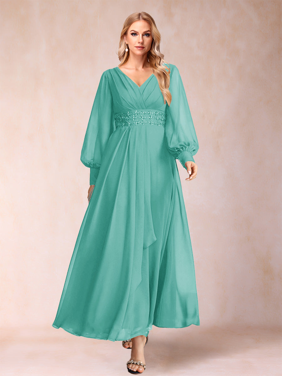 Hilda Mae Pool Blue back view mother of the bride dress
