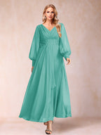 Hilda Mae Pool Blue back view mother of the bride dress