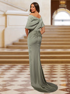 Lysandra sage green back view prom dress