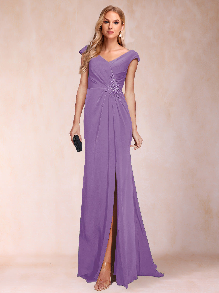 Paula Rose Wisteria front view mother of the bride dress