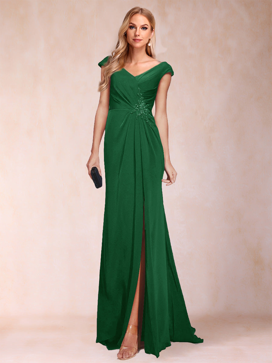 Paula Rose Emerald front view mother of the bride dress