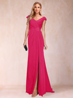 Paula Rose Fuchsia back view mother of the bride dress