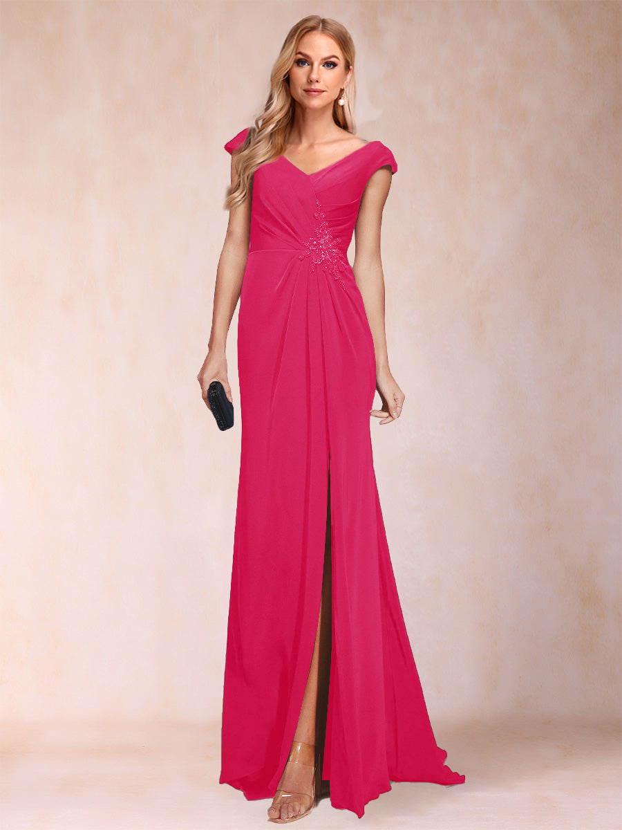 Paula Rose Fuchsia back view mother of the bride dress