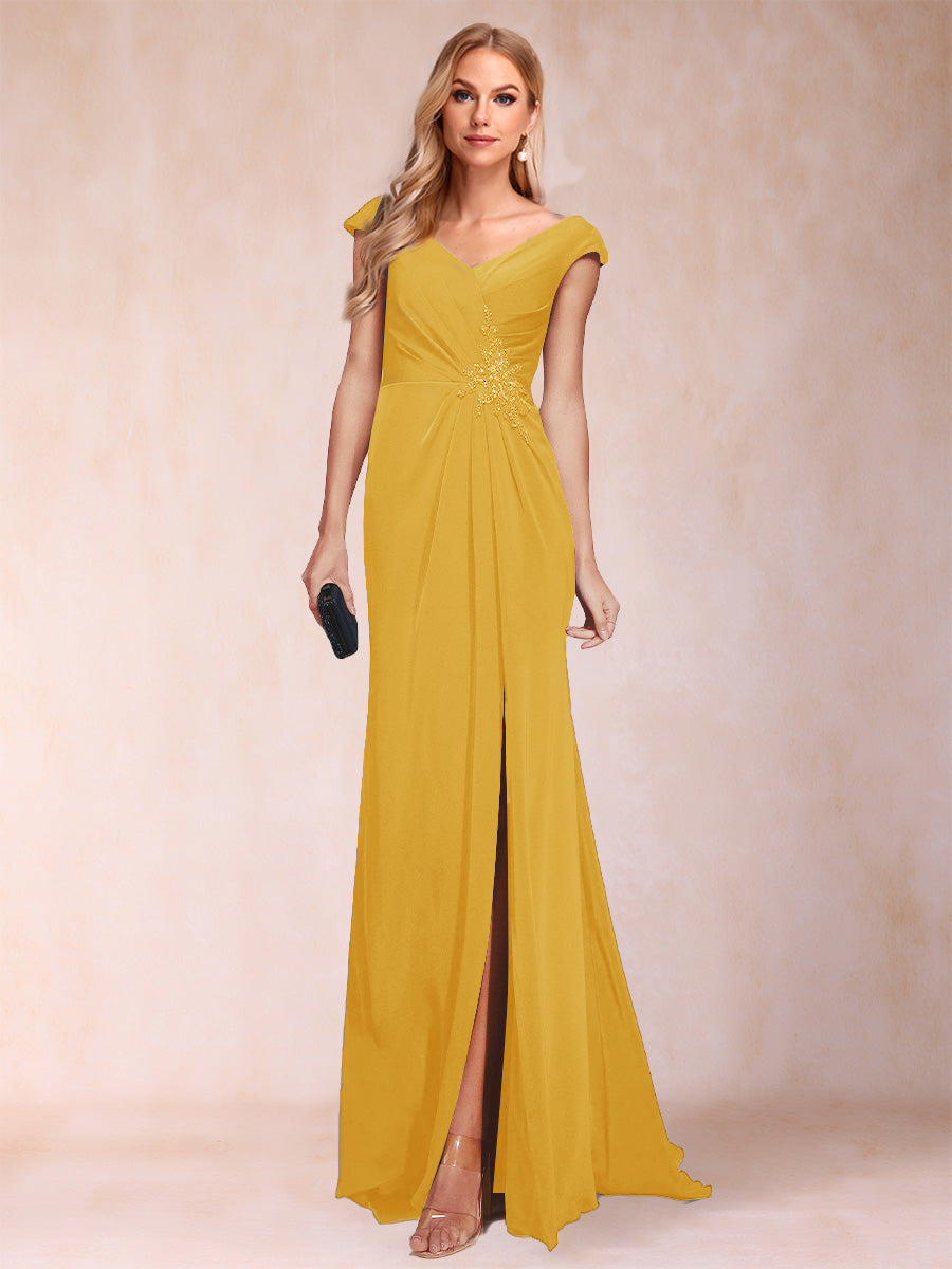 Paula Rose Gold back view mother of the bride dress