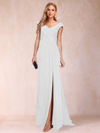 Paula Rose Ivory back view mother of the bride dress