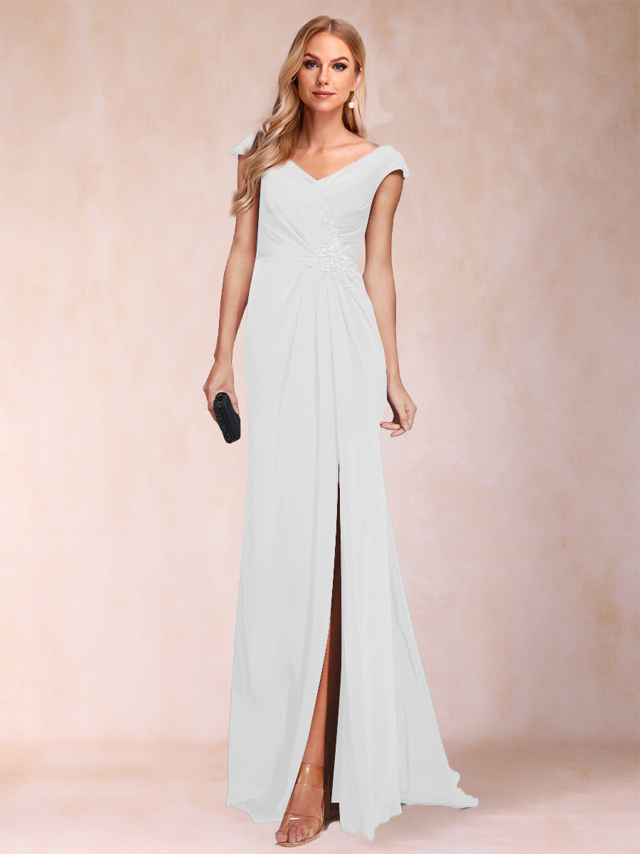 Paula Rose Ivory back view mother of the bride dress