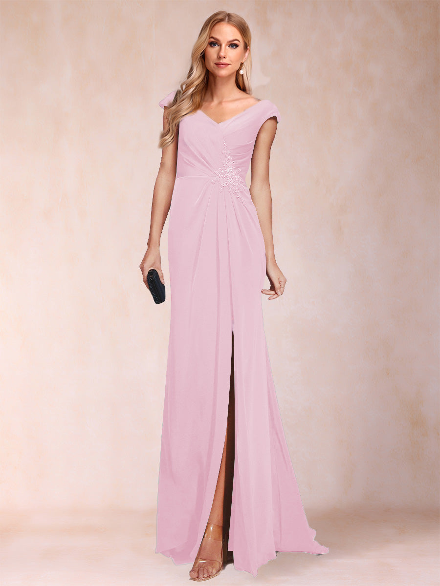 Paula Rose Rose Pink front view mother of the bride dress