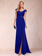 Paula Rose Royal Blue back view mother of the bride dress
