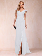 Paula Rose White front view mother of the bride dress