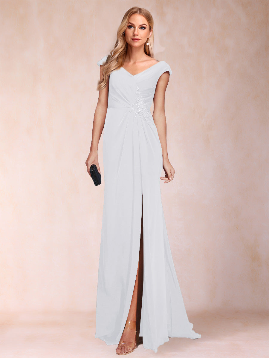Paula Rose White front view mother of the bride dress