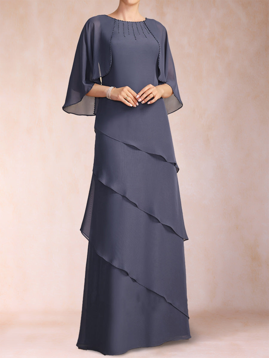 Dora June Dusty Blue bodice detail mother of the bride dress