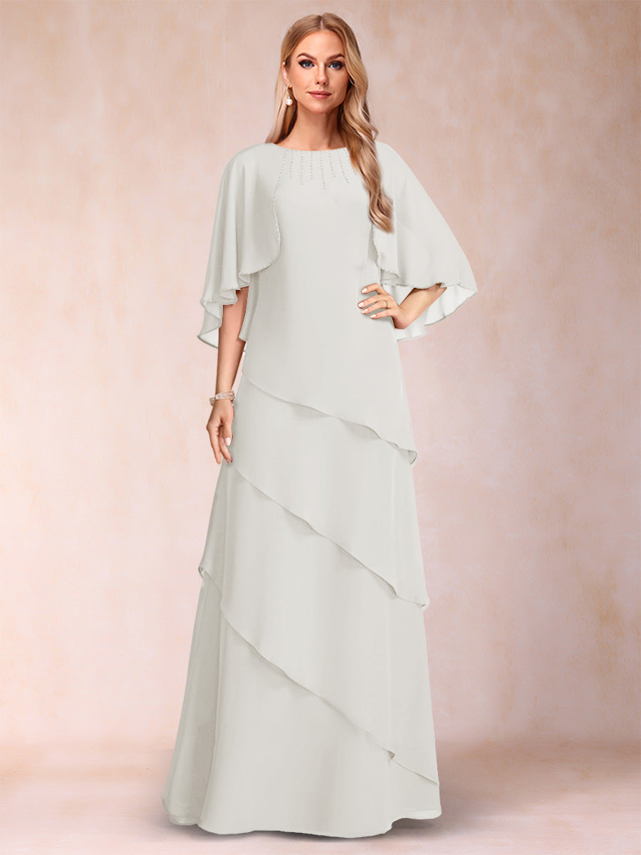 Dora June Ivory front view mother of the bride dress