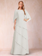 Dora June Ivory front view mother of the bride dress